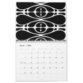 Agenda voor zwart-wit 2014 kalender (Mar 2027)