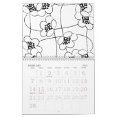 Agenda voor zwart-wit 2015 kalender (Feb 2027)