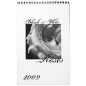 Agenda voor zwart-wit rozen 2009 kalender (Hoes)
