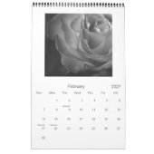 Agenda voor zwart-wit rozen 2009 kalender (Feb 2027)