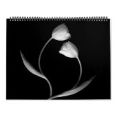 Agenda voor zwarte en witte bloemen kalender (Hoes)