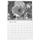Agenda voor zwarte en witte bloemen kalender (Feb 2026)
