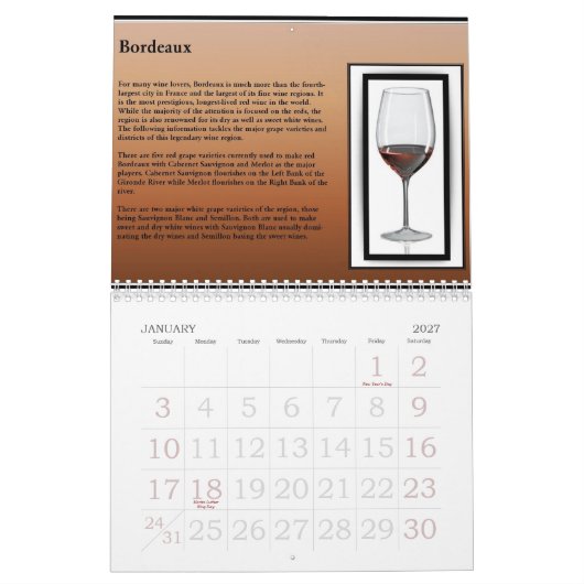 Agenda wijn 2010 kalender (Jan 2027)