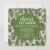 Agenda Zakelijke Logo - Green Branches Cheers Feestdagenkaart (Voorkant)