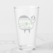Agender angerieker maar rode walvis glas (Achterkant)
