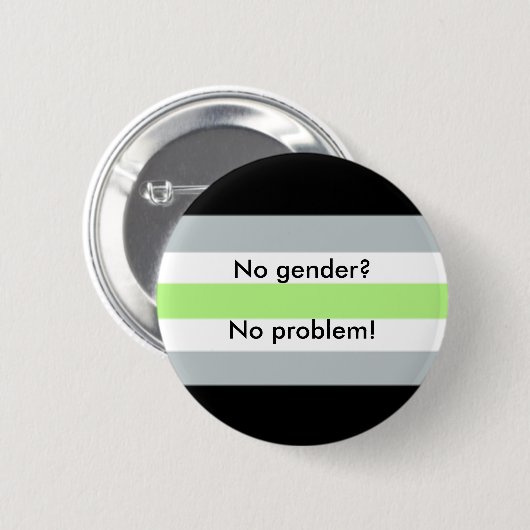 Agender-Button Ronde Button 5,7 Cm (Voorkant /achterkant)