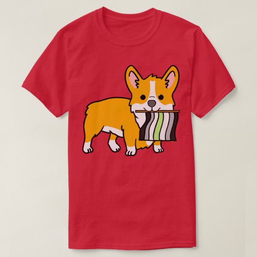 Agender Corgi Agender Pride Flag14 T-shirt (Design voorkant)