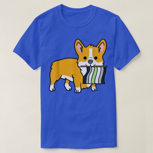 Agender Corgi Agender Pride Vlag T-shirt (Design voorkant)