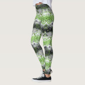 Agender Dragon Damask - Agender Pride Flag Colors Leggings (Links)