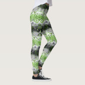 Agender Dragon Damask - Agender Pride Flag Colors Leggings (Rechts)
