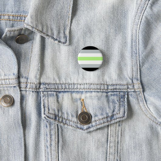 Agender Flag Badge Ronde Button 3,2 Cm (In situ)