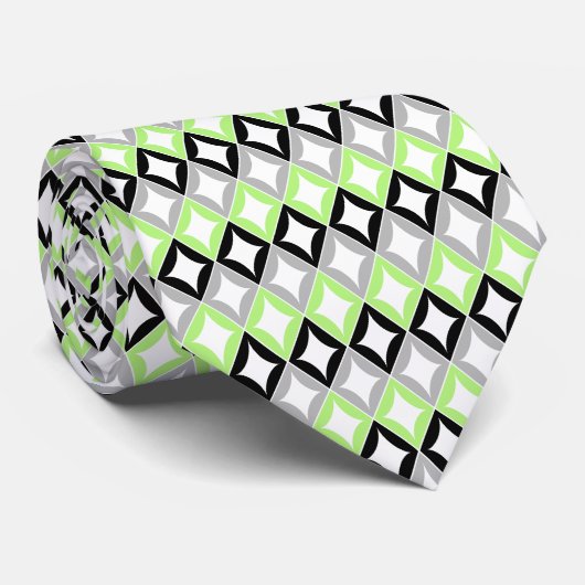 Agender Flag Diamonds Pride Stropdas (Opgerold)