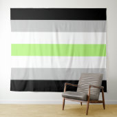Agender Flag Extra Grote LHBT Wandkleed (In Situ (horizontaal))
