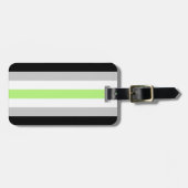 Agender Flag gepersonaliseerd Bagagelabel (Voorkant horizontaal)