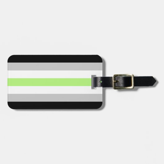 Agender Flag gepersonaliseerd Bagagelabel (Voorkant horizontaal)