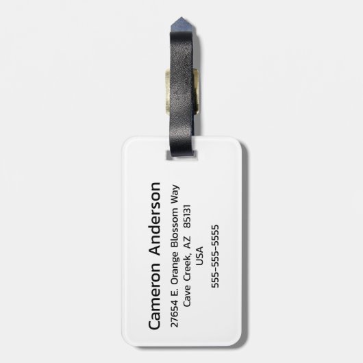 Agender Flag gepersonaliseerd Bagagelabel (Achterkant verticaal)