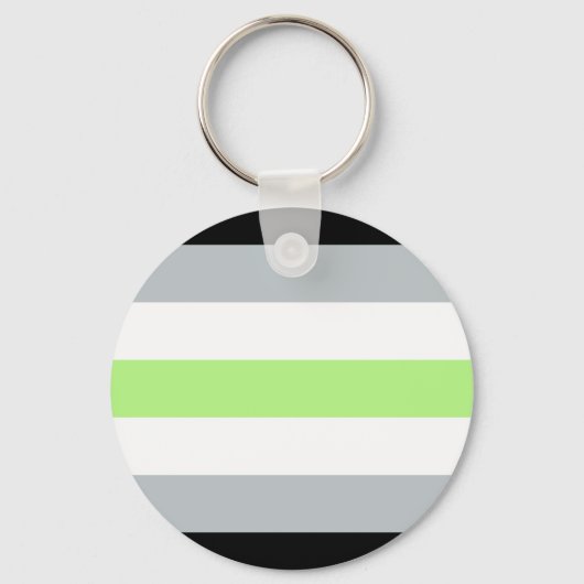 Agender Flag Keyring Sleutelhanger (Voorkant)