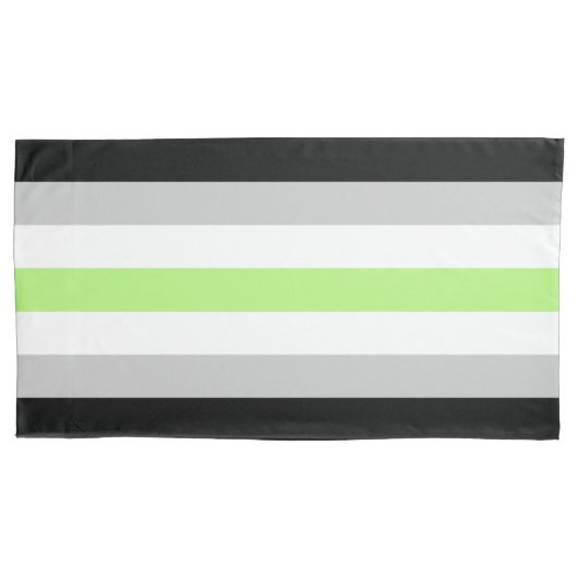 Agender Flag King Pillow Hoesje Kussensloop (Voorkant-Links)