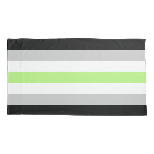 Agender Flag King Pillow Hoesje Kussensloop (Achterkant-Links)