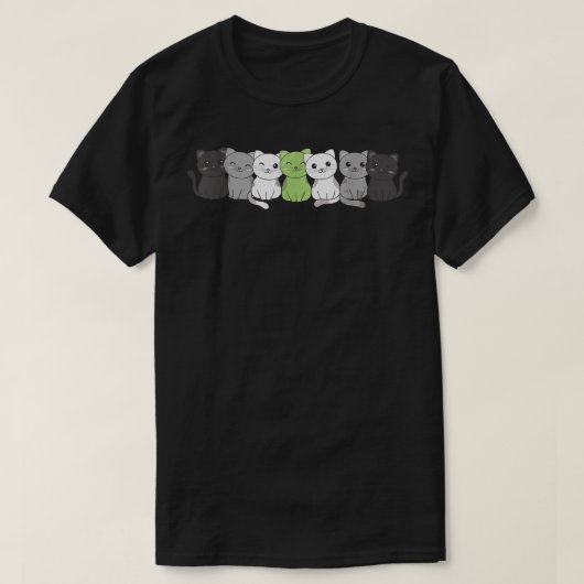Agender Flag Non Binary Pride LGBTQ Cats cute agen T-shirt (Design voorkant)