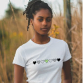 Agender Flag Pixel Hart T-shirt