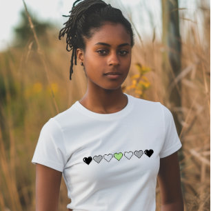 Agender Flag Pixel Hart T-shirt