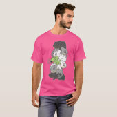 Agender Flag Pride Maand LGBTQ Agender Chameleon T-shirt (Voorkant volledig)