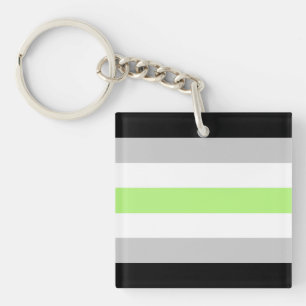 Agender Flag Sleutelhanger