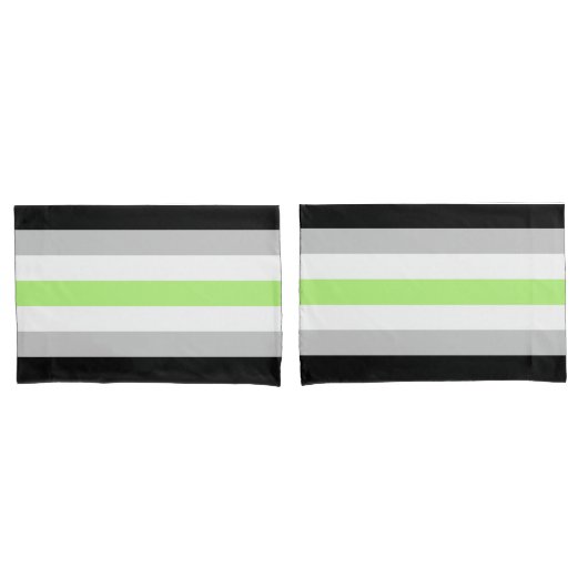 Agender Flag Standaard Kussen Hoesje Kussensloop (Voorkant-Set)