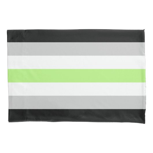 Agender Flag Standaard Kussen Hoesje Kussensloop (Voorkant-Links)