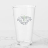 Agender Flag Swallowtail Butterfly Glas (Achterkant)