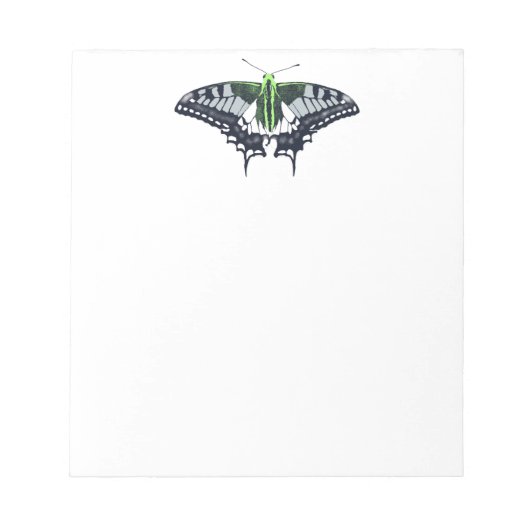 Agender Flag Swallowtail Butterfly Notitieblok (Voorkant)