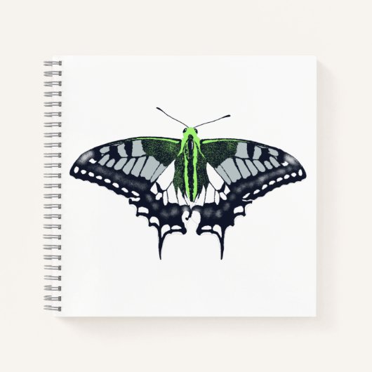 Agender Flag Swallowtail Butterfly Notitieboek (Voorkant)