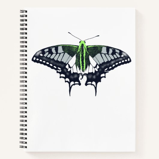 Agender Flag Swallowtail Butterfly Notitieboek (Voorkant)