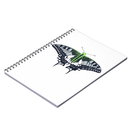 Agender Flag Swallowtail Butterfly Notitieboek (Linkerzijde)