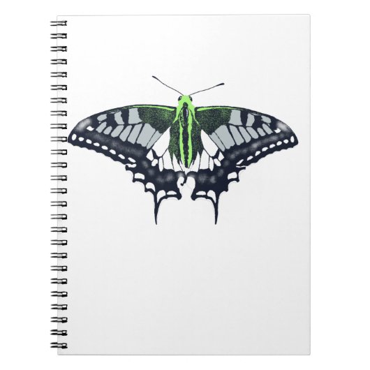 Agender Flag Swallowtail Butterfly Notitieboek (Voorkant)