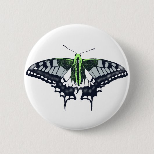 Agender Flag Swallowtail Butterfly Ronde Button 5,7 Cm (Voorkant)