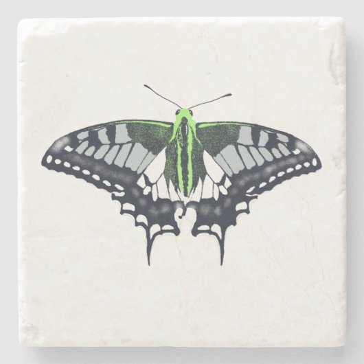 Agender Flag Swallowtail Butterfly Stenen Onderzetter (Voorkant)