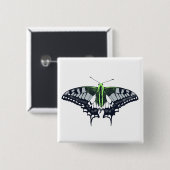 Agender Flag Swallowtail Butterfly Vierkante Button 5,1 Cm (Voorkant /achterkant)