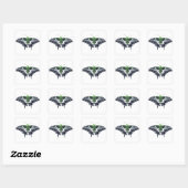 Agender Flag Swallowtail Butterfly Vierkante Sticker (Vel)