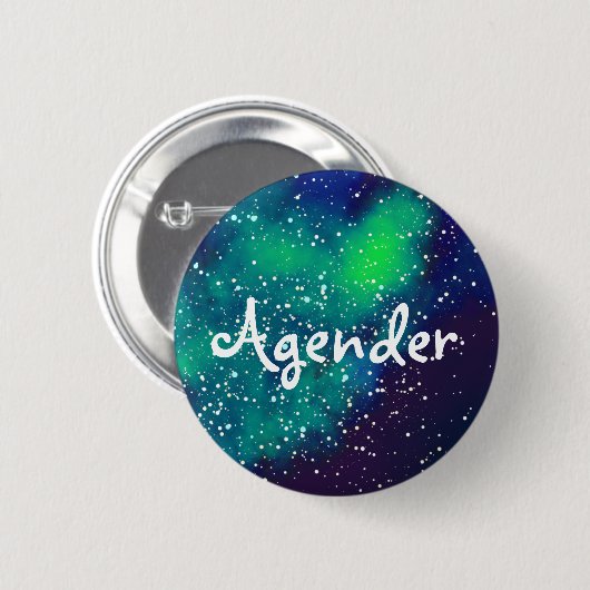 Agender Galaxy Identity Ronde Button 5,7 Cm (Voorkant /achterkant)