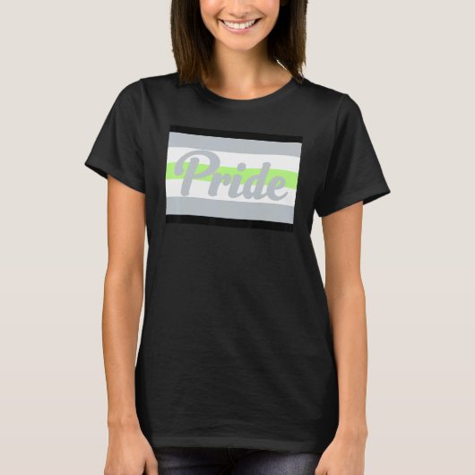 Agender Gay Pride Rainbow Word 1 T-shirt (Voorkant)