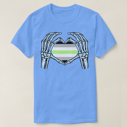 Agender Gay Skeleton Nonbinary Geslacht T-shirt (Design voorkant)