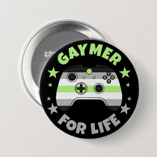 Agender Gaymer voor het Leven Videogame Controller Ronde Button 7,6 Cm