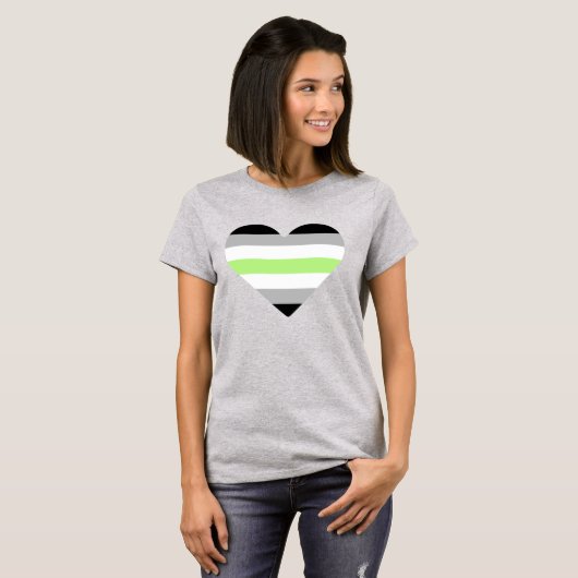 Agender Hart Pride T-Shirt (Voorkant volledig)