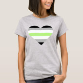 Agender Hart Pride T-Shirt (Voorkant)