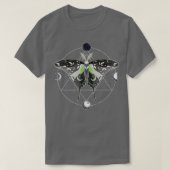 Agender Luna Moth Celestial LGBT Pride Vlag T-shirt (Design voorkant)