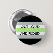 Agender OUT LOUD EN PROUD Button (Voorkant /achterkant)