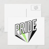 Agender Pride Burst Briefkaart (Voorkant / Achterkant)