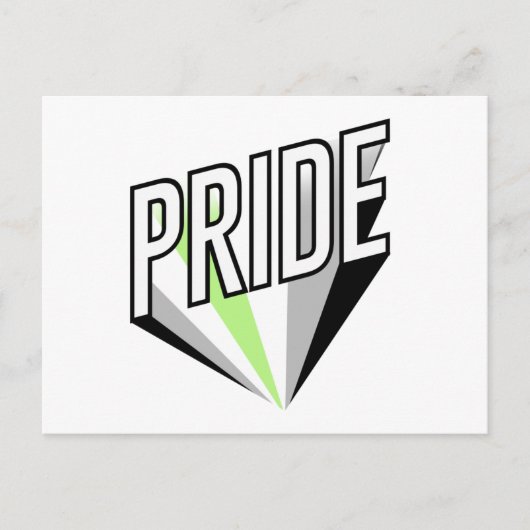 Agender Pride Burst Briefkaart (Voorkant)